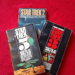 1970&#39;s Star Trek Books by James Blish - Bantam Books - Star Trek 2 (1979), Star Trek 3 (1972), Star Trek 5 (1972)
