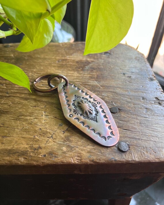 【CALEE】　concho keyring SV925 Keyring, Concho Key Ring Western Keychain, Custom Handmade