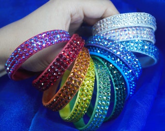 Rhinestone Bangle - Single