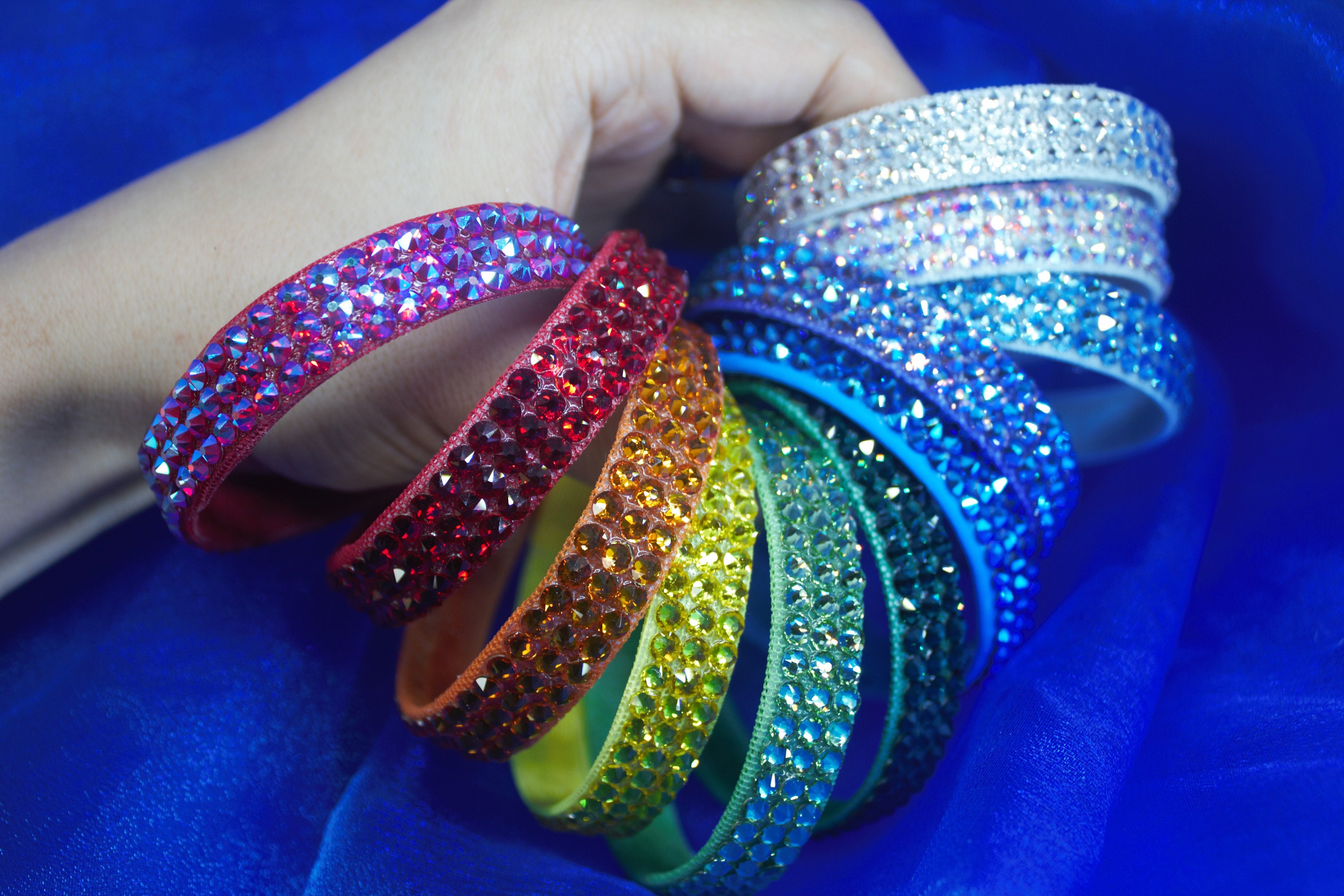 Rhinestone bangles deals