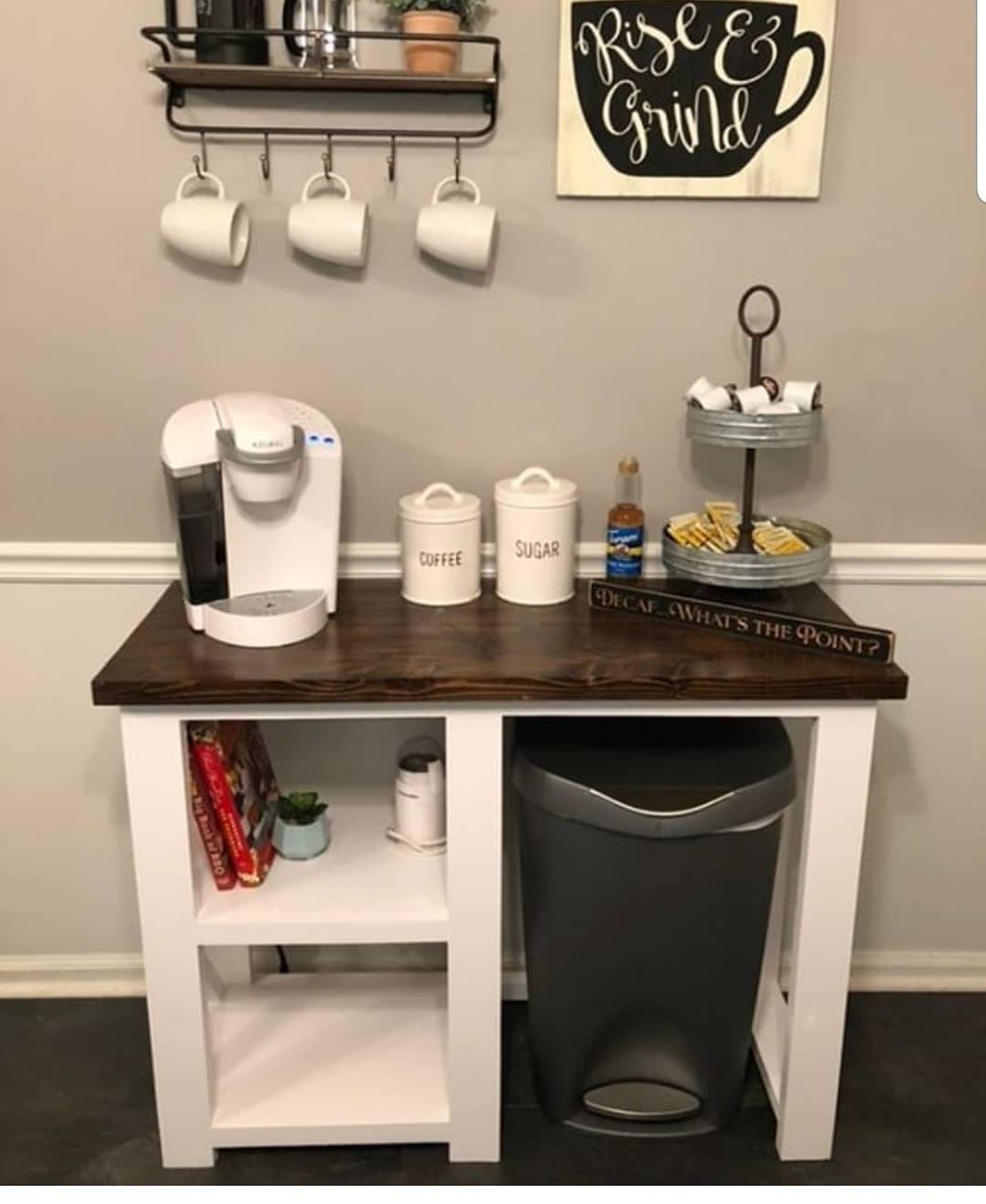 Rustic X Coffee Bar / Rustic X Farmhouse Coffee Bar / Mini Etsy UK