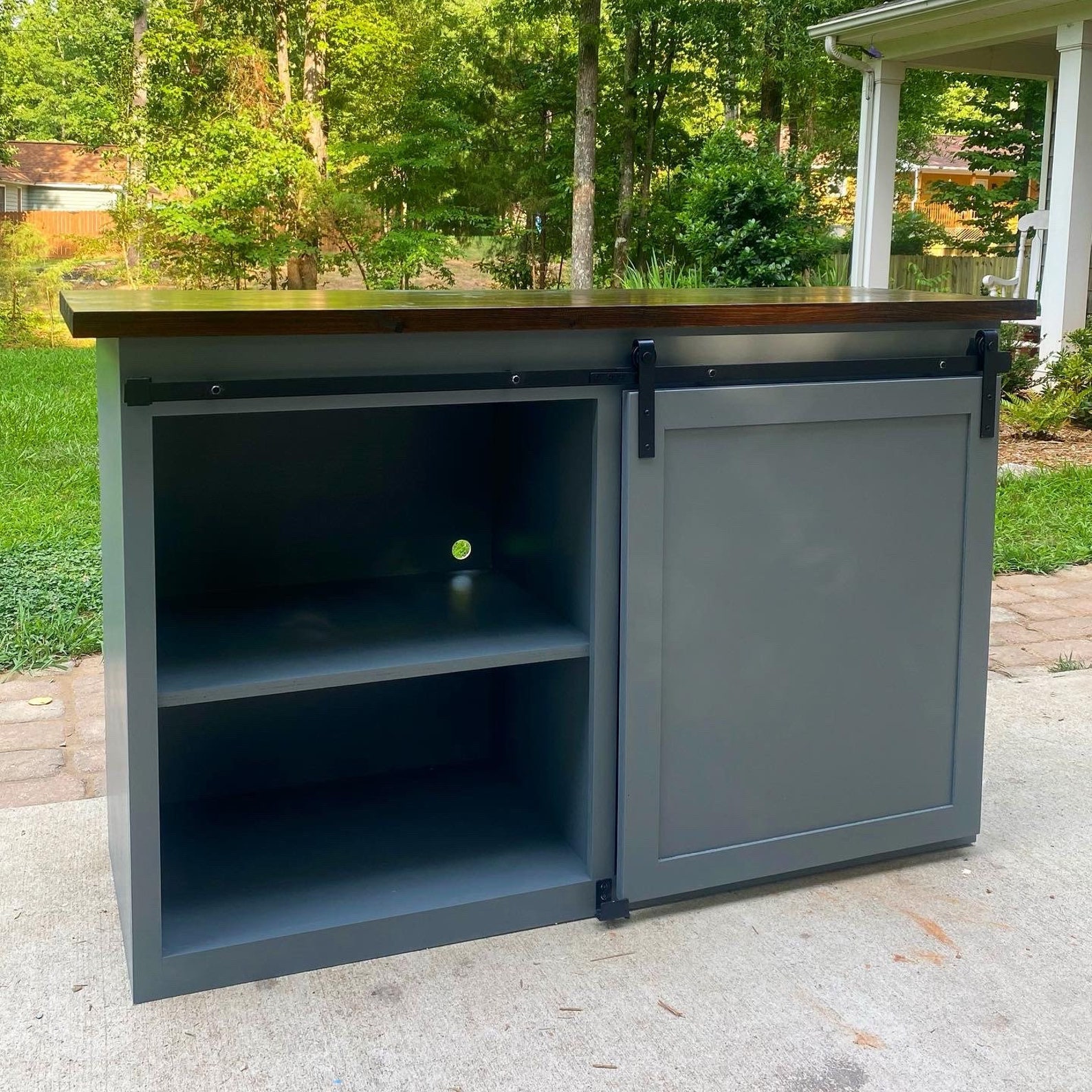 Barndoor Coffee Bar / Farmhouse Coffee Bar / Rustic X Coffee Etsy