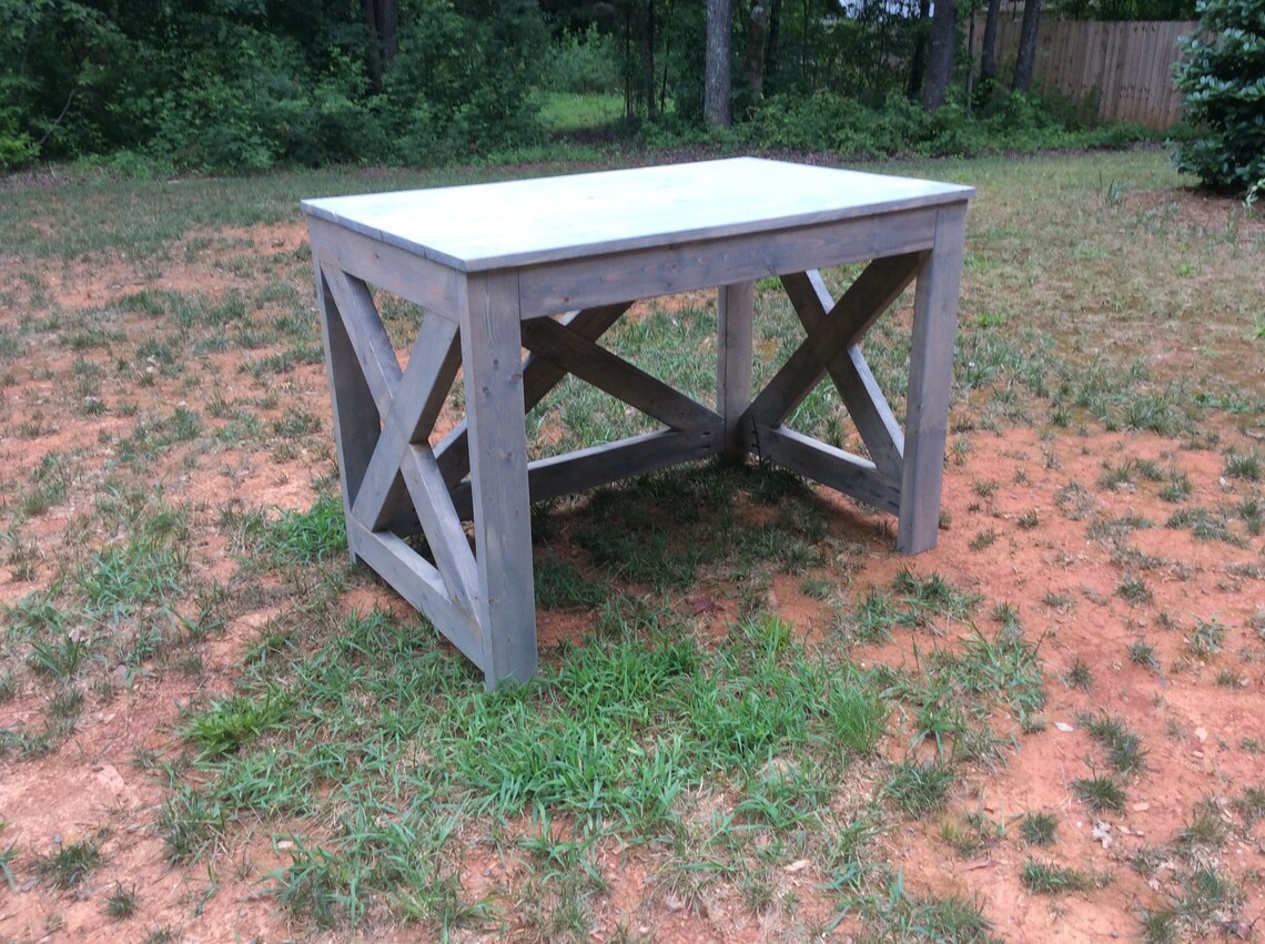 Rustic X Farmhouse Computer Desk Etsy