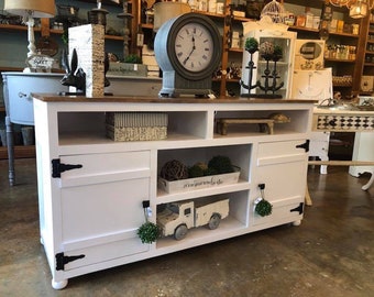 Rustic Farmhouse Media Center / TV Console / Entertainment Center