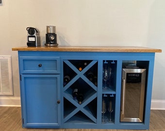 Wine rack Cabinet / Coffee Bar / Wine Bar / Wine Cabinet / Farmhouse Wine Bar / Farmhouse Wine Bar / Farmhouse Wine cabinet