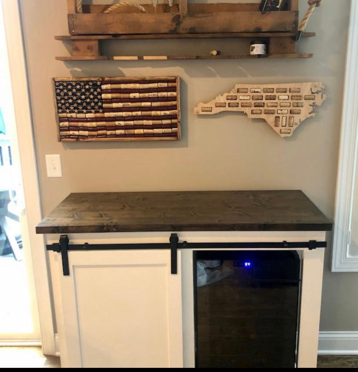 Barndoor Coffee Bar / Farmhouse Coffee Bar / Rustic X Coffee Etsy