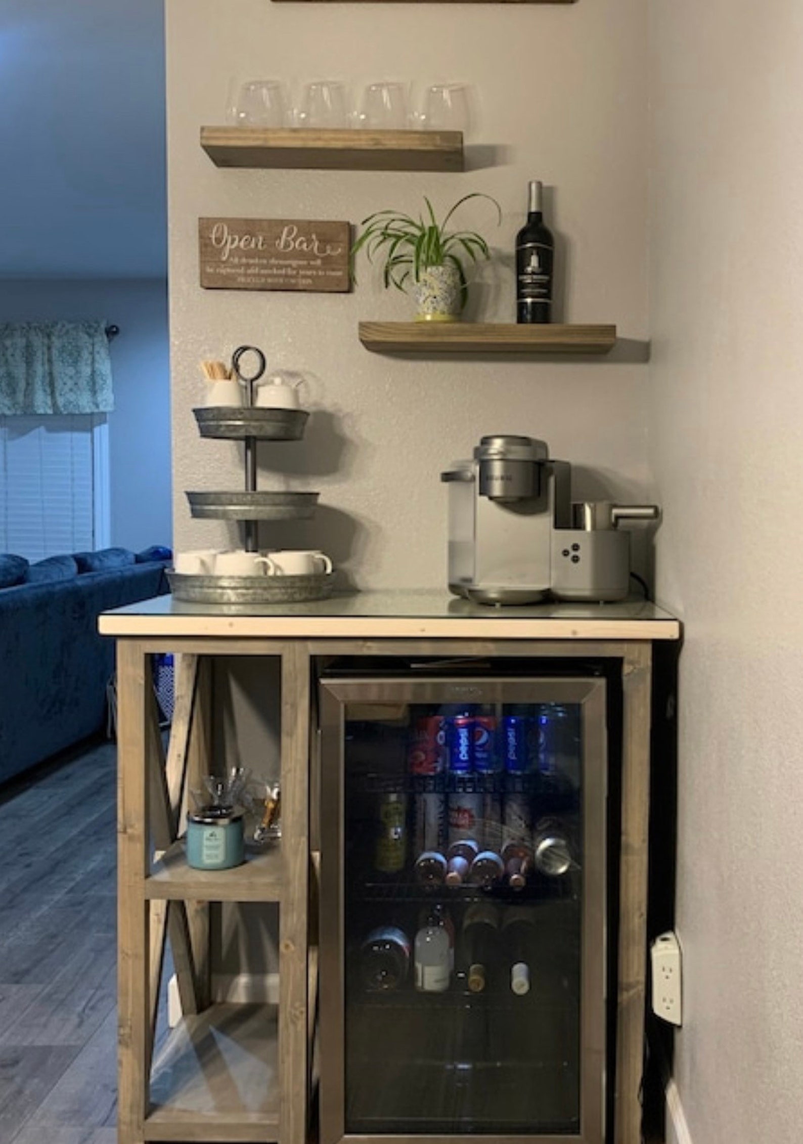 Rustic X Coffee Bar / Rustic X Farmhouse Coffee Bar / Mini Etsy