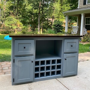 Wine Cabinet / Coffee Bar / Wine Bar / Wine Cabinet / Farmhouse Coffee Bar / Farmhouse Wine Bar / Farmhouse Coffee cabinet / Fridge Cabinet