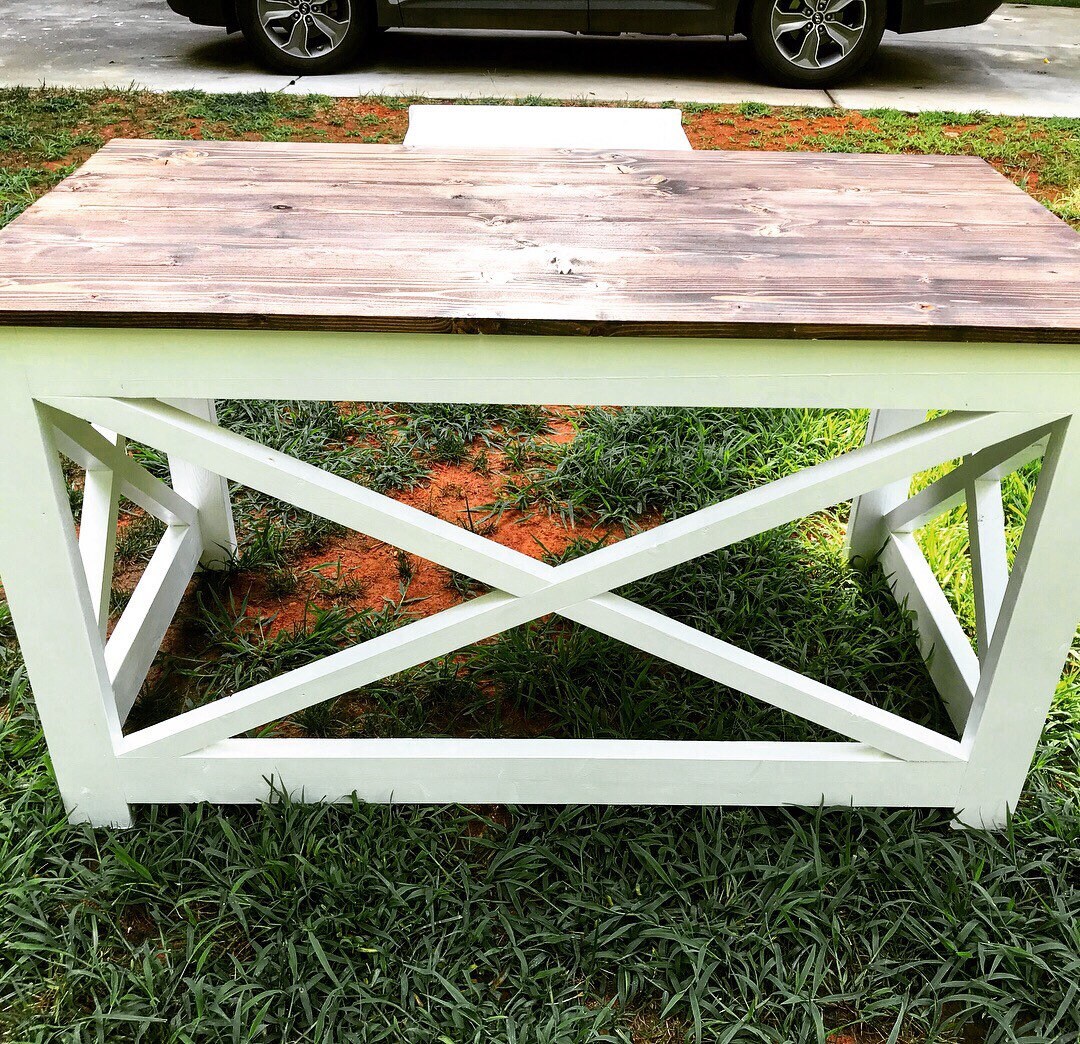 Rustic X Farmhouse Computer Desk With Drawer - Etsy