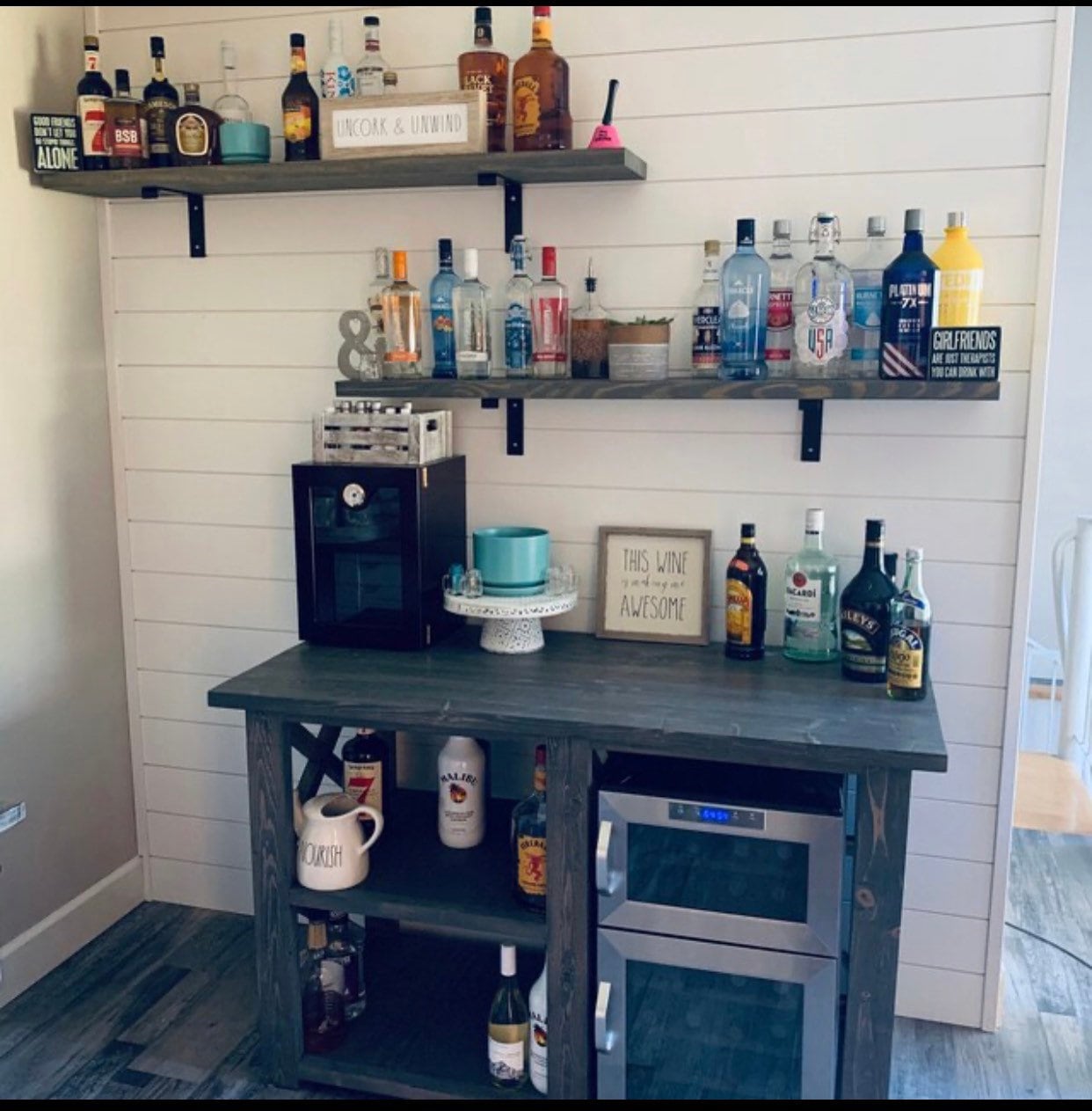 Rustic X Coffee Bar / Rustic X Farmhouse Coffee Bar / Mini Etsy UK