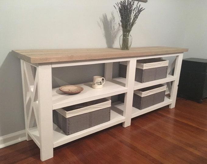 Rustic X Console Table / Farmhouse X Table / Entryway Table Etsy