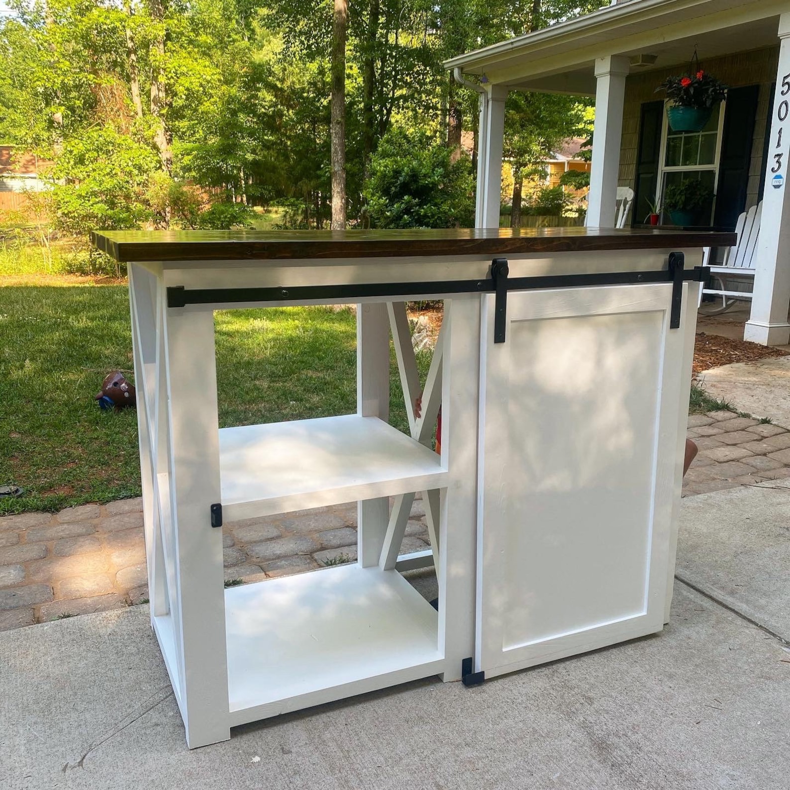 Barndoor Coffee Bar / Farmhouse Coffee Bar / Rustic X Coffee Etsy