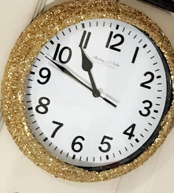 Glitter Clocks Wall Clocks Clocks Glitter Wall Decor Etsy
