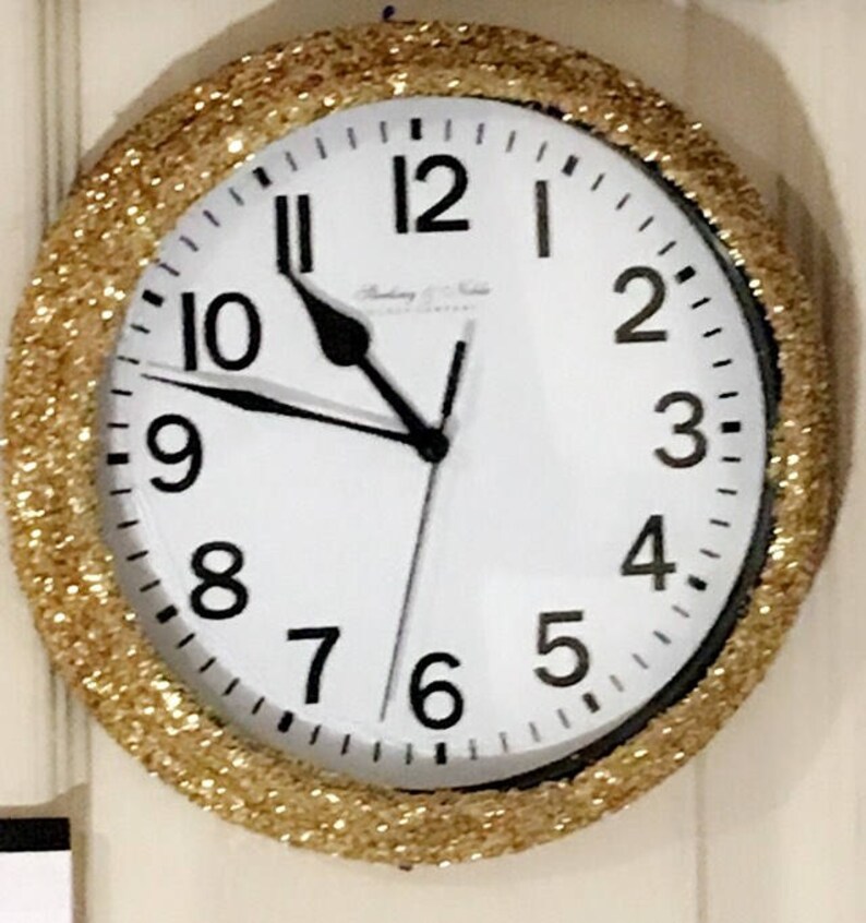 Glitter Clocks Wall Clocks Clocks Glitter Wall Decor Etsy