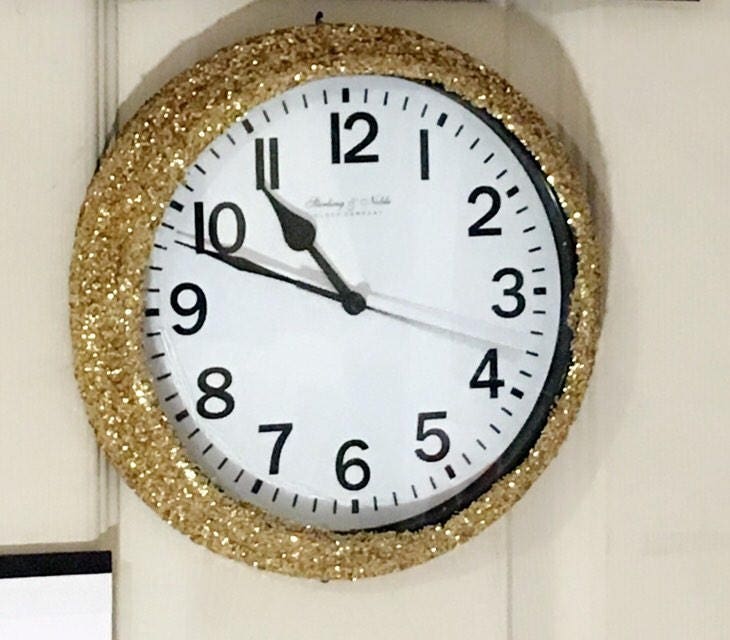 Glitter Clocks Wall Clocks Clocks Glitter Wall Decor Etsy