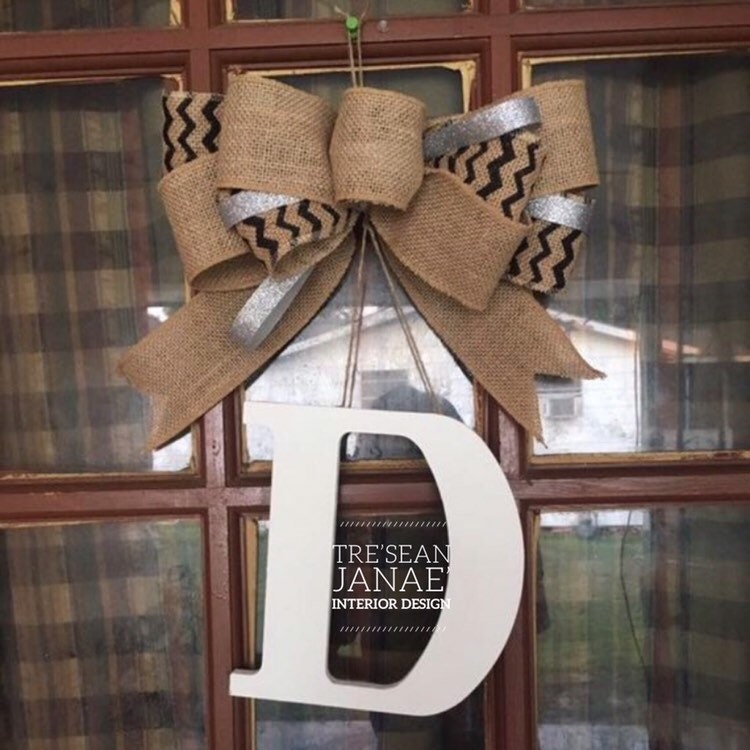 Single Letter Door Hanger Door Hangers Door Hanger Front Etsy