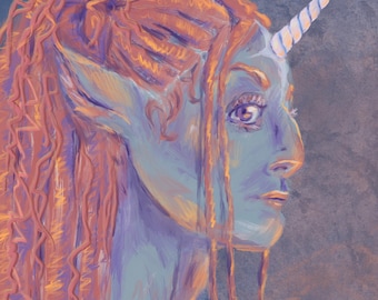 Fantasy Portrait - Unicorn