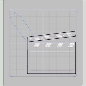 ITH Movie Clapper Keychain Embroidery Design