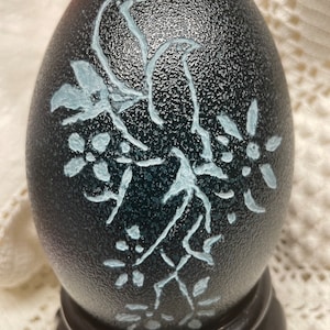 Emu eggs decorated by hand, unique pieces image 1