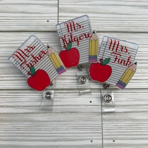Teacher, Teacher badge reel, teacher gift, custom teacher badge reel, Teacher badge, Badge Reel, Custom Badge Reel, Glitter badge reel