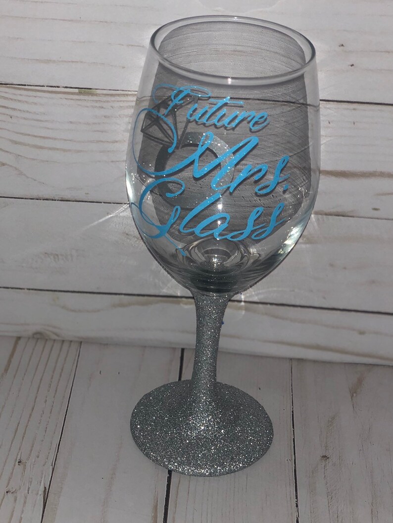 Mrs. Wine Glass Custom Wine Glass Bridal Shower Gift Etsy
