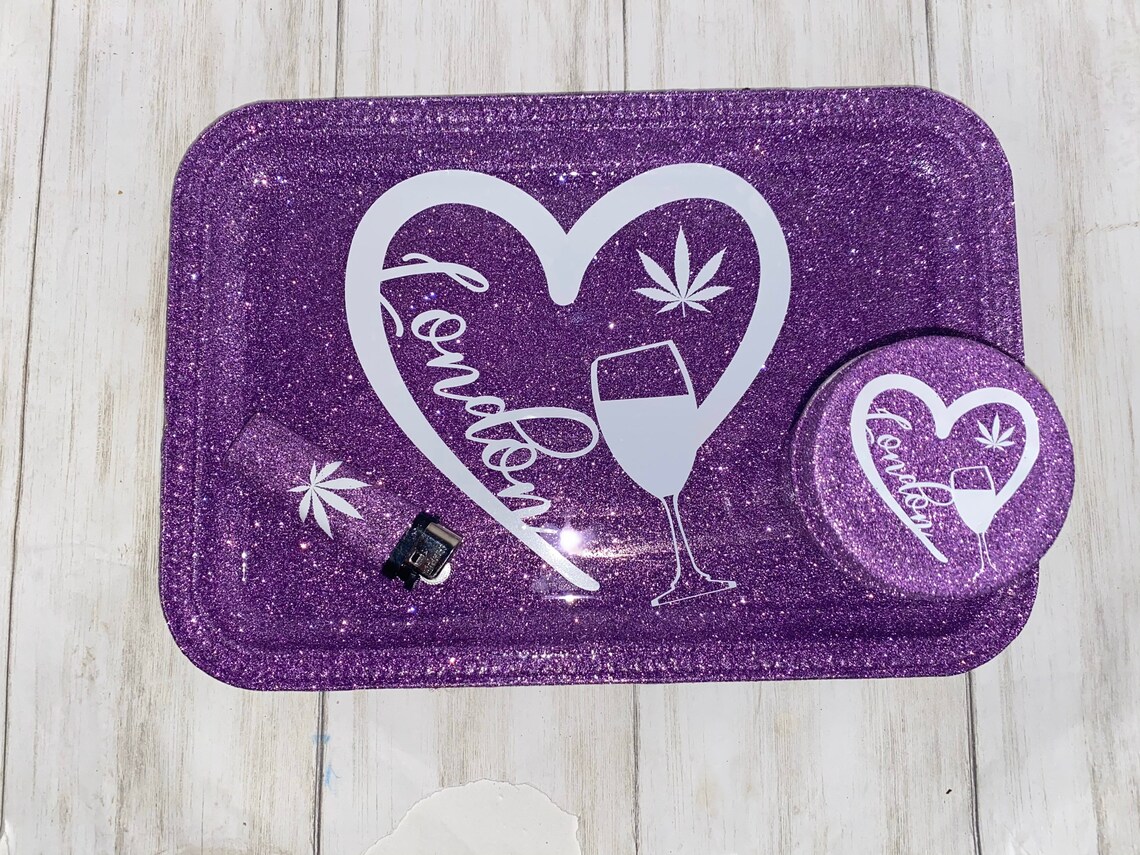 Rolling Tray Weed Tray Marijuana Rolling Tray Glitter Tray Etsy