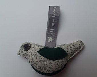 Handmade fabric bird decoration