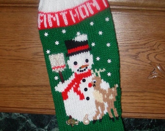 Knitted Christmas Stocking Kit - "Frosty"