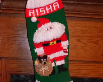Knitted Christmas Stocking Kit - "Ho, Ho, Ho"