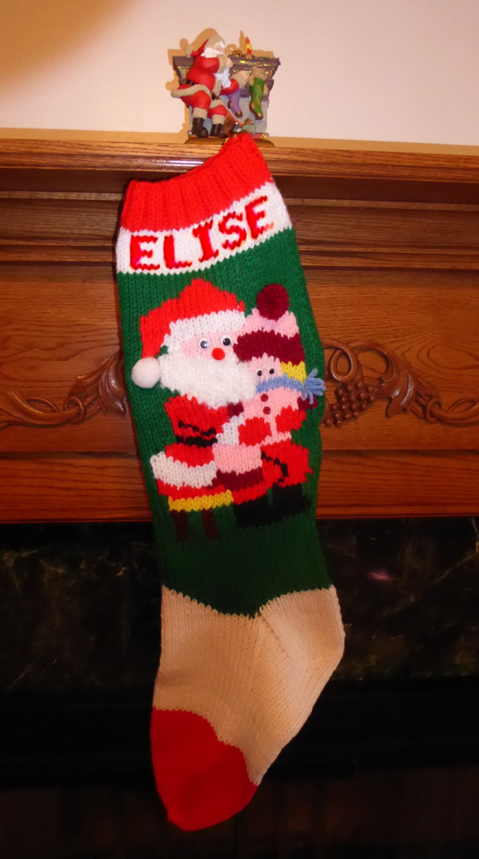 Knitted Christmas Stocking Kit all I Want for Etsy