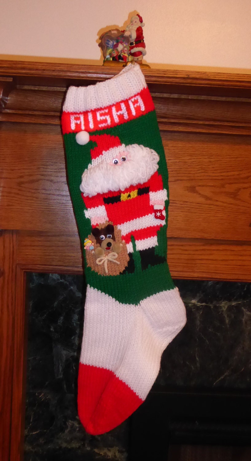 Knitted Christmas Stocking Kit ho, Ho, Ho Etsy