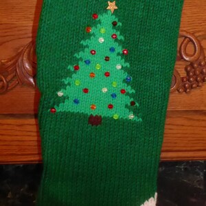 Knitted Christmas Stocking Pattern All I Want for Christmas Girl image 2