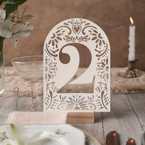 Table Numbers | Papel Picado | Wedding & Quinceañera Table Numbers | Laser Cut