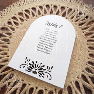 Papel Picado Seating Chart | Wedding & Quinceañera | Laser Cut
