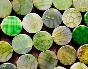 Dragon Scale Agate Plugs | Double Flare Ear Stretchers | 5mm-25mm | 1 Pair | Stone Plugs