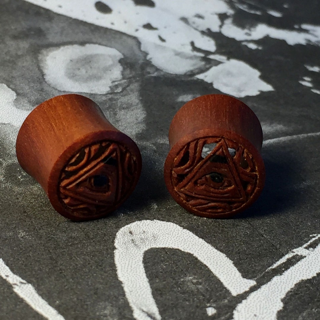 12mm / 1/2 Illuminati Tunnels Hand Carved Plugs Exact Etsy