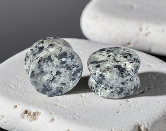 Sesame Jasper Stone Plugs: Natural Crystal Ear Gauges