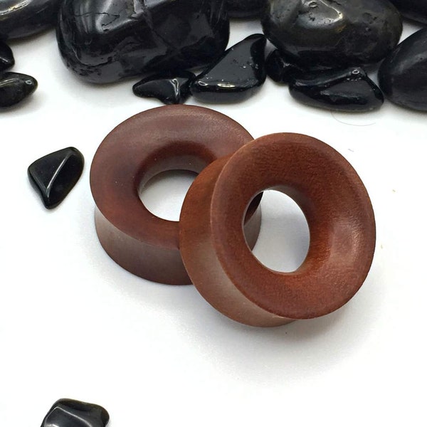 Saba Wood Tunnels, Plugs, Pair, 0G, 00G, Ear Gauges, 6mm, 8mm, 10mm, 12mm, 14mm, 16mm, 19mm, 22mm, 25mm,