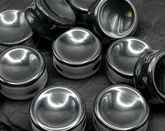 Hematite Stone Plugs: Double Flare Gauges for Stretched Ears
