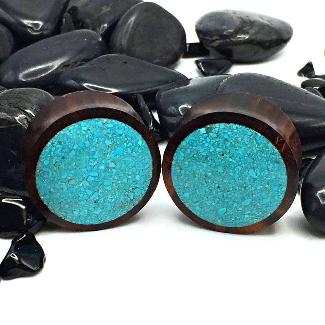 Turquoise Stone Plugs, Plugs and Tunnels, 0G, 00G, Wood Ear Gauges, 8mm,  10mm, 12mm, 14mm, 16mm, 19mm, 22mm, 25mm - Etsy