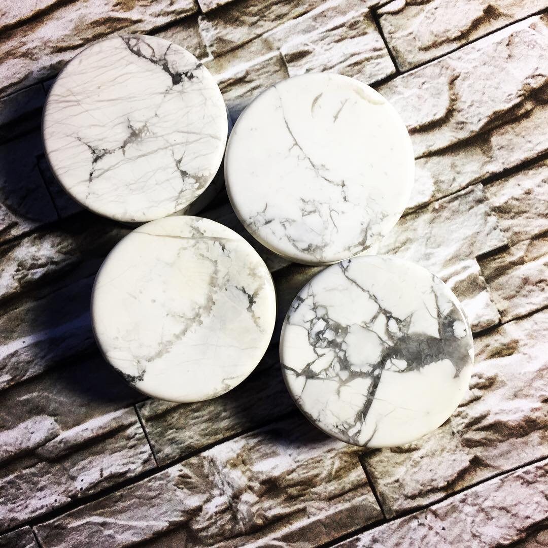 thumbnail image 2 of Red Howlite Stone Plugs | Red Stone Gauges 2 of 13
