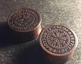 Engraved Viking Plugs | 5mm-51mm | 1 Pair |