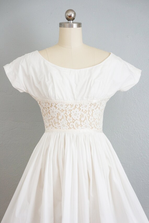 1950s Middle Roses cotton day dress | vintage 50s… - image 3