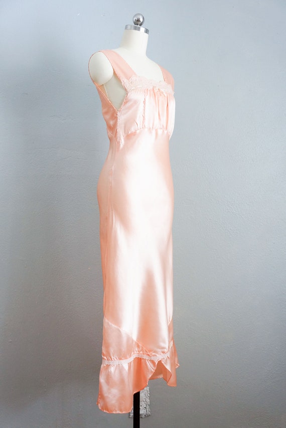 1940s Front Porch Songs pink rayon gown | vintage… - image 3