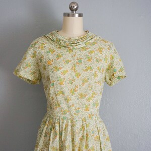 1950s Summer Meadow handmade cotton dress vintage 50s floral print sundress vintage 50s floral cotton dress vintage 50s day dress image 3