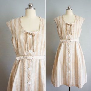 1950s Georgia gingham day dress | vintage 50s cotton day dress | 50s sundress | fit and flare 50s dress