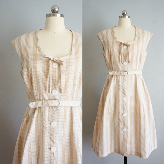 1950s Georgia gingham day dress | vintage 50s cott