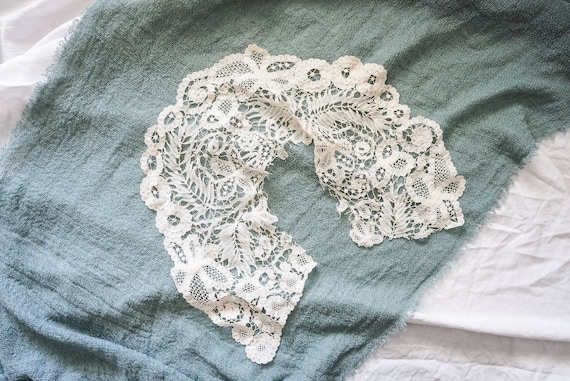 antique Handmade Lace collar piece | antique 1910… - image 1