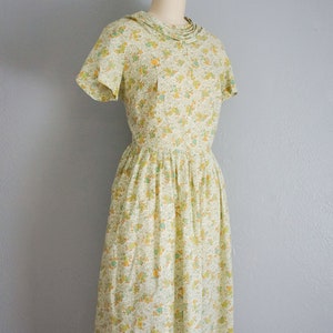 1950s Summer Meadow handmade cotton dress vintage 50s floral print sundress vintage 50s floral cotton dress vintage 50s day dress image 4