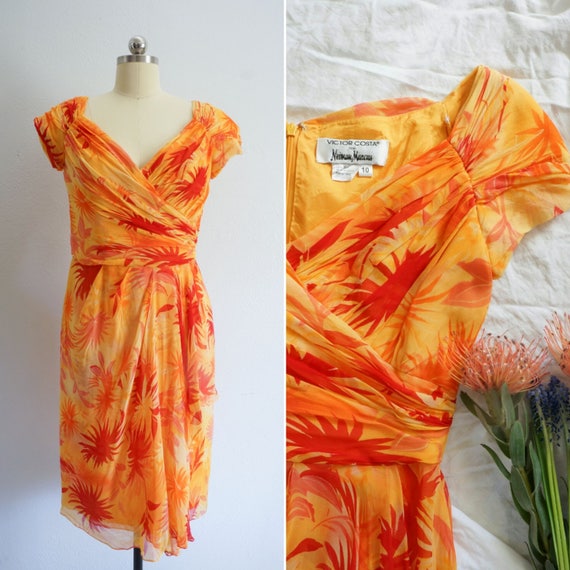 vintage Victor Costa chiffon dress | vintage victo